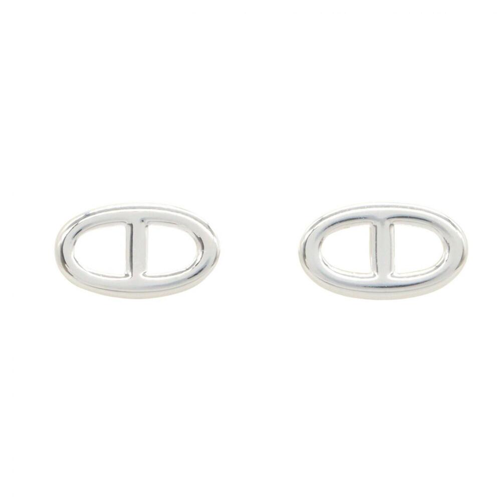 HERMES Silver Earrings